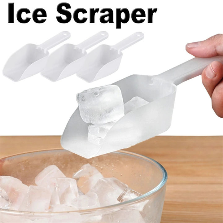 Plastic Mini Ice Scoops Transparant Scraper Party Bar Buffet