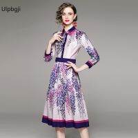 Fashionable All-Match Waist Slimming Positioning Printed Dress