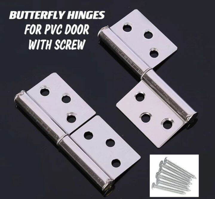 UNIVERSAL HINGES 3" BUTTERFLY HINGES / PVC DOOR HINGES Lazada PH