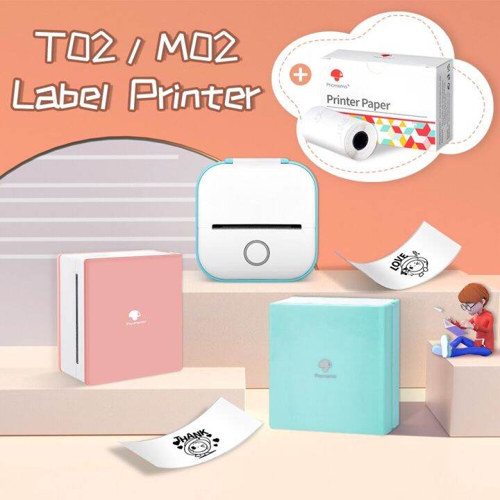 Phomemo Mini Printer T02/M02 Self-Adhesive Sticker Portable Pocket ...