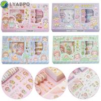 LYABPQ แฟชั่น Kawaii Scrapbooking สติ๊กเกอร์เครื่องเขียนเทปกระดาษเทปตกแต่ง