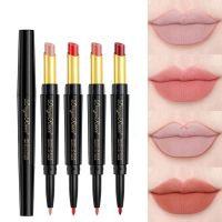 2 in 1 Double Ended Matte Lipstick Waterproof Long Makeup Cosmetics Lip Pencil Lipsticks Red Colors Liner Lasting 8 Lips X9I0