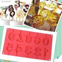 ▥◈ 0-9 Numbers Shape Lolli Silicone Mold 3D Hand Made Sucker Sticks Chocolate Cake Jelly Candy Mold With Sticks Party Decoration