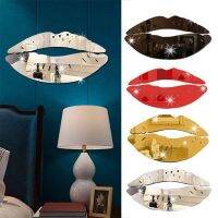 3D Stereo Acrylic Lips Mirror Wall Stickers DIY Creative Removable Wall Decor Accessories Bedroom Bathroom Decorations Mirror