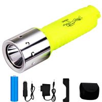 D2 Diving Flashlight Torch Lights Underwater Portable New Mini T6 lamp Strong light Waterproof LED Flashlight Caving camping Rechargeable  Flashlights