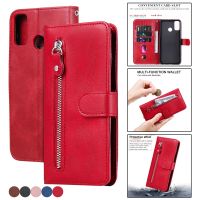 ▦ Flip Zipper Wallet Cover For Huawei P40 Pro P30 P20 P Smart 2021 For Honor 9X 20i 10i 10X 10 Lite 9A 8A 7A Leather Flip Case Bag