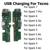 สำหรับ Tecno Spark 7 6 5 4 3พอร์ตเชื่อมต่อพอร์ตบอร์ดแท่นชาร์จ USB อากาศสายเคเบิลงอได้