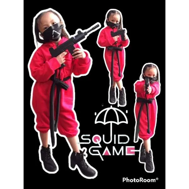 SQUID GAME RED ARMY SUIT COSTUME FOR KIDS Lazada PH