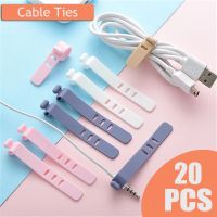 卍✚ 20/10/5/1PCS Silicone 3 Hole Cable Winder Ties Portable Reusable Charging Wire Data Cord Earphone Line Organizer Manager Clips