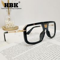 2022 New Retro Double Bridges Men Sunglasses Fashion Black Clear Eyewear Trending Hollow Leopard Blue Sun Glasses Men Women Shad