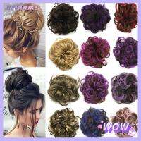 SYBOOKS เครื่องประดับผม วิกผมยางยืด แฮร์พีซ วงยืดหยุ่น หยิก Scrunchie ต่อผม หยิกยุ่ง Chignon มัดผม