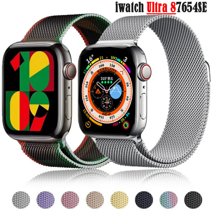Milanese Band For Apple Watch Series 9 8 7 41mm 45mm Ultra 2 49mm Stainless  Steel