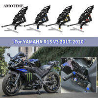 สำหรับยามาฮ่า YZF-R15 V3 2018 2019 2020 YZF R15ปรับได้สำหรับผู้ขับขี่ที่วางเท้าหลังชุดอุปกรณ์เสริมที่พักเท้าแบบหมุดปักเท้า