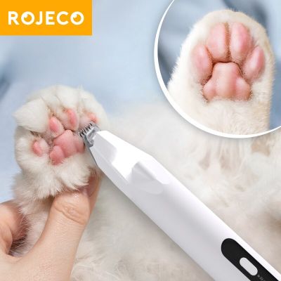 ROJECO อุปกรณ์แต่งขนสุนัขรากผมสำหรับสัตว์เลี้ยงตัดแต่งขนสุนัขมืออาชีพเครื่องโกนหนวดไฟฟ้าตัดผม