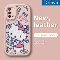 เคส Dienya สำหรับ OPPO A74 4G A95 4G เคส F19s F19 Reno 6 Lite เคสการ์ตูน Hello Kitty น่ารักเคสโทรศัพท์หนังนิ่มดีไซน์ใหม่ลายแมวคลุมทั้งหมดเคสป้องกันกล้องกันกระแทกสีอ่อน