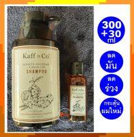 แชมพูขิง Kaff&amp;co แชมพู แก้ผมร่วง ปิดผมขาว สำหรับผมมัน หนังศรีษะมันมาก ขนาด 300+30 มล. Shampoo (Oily Scalp) 300ml.+ 30ml.