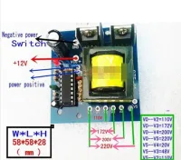 150W รถยนต์ DC 12โวลต์เป็นไฟฟ้ากระแสสลับ110โวลต์220โวลต์อินเวอร์เตอร์ชาร์จแปลงเพิ่มคณะกรรมการ