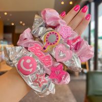 EXTEND แฟชั่นสำหรับผู้หญิง ตุ๊กตาบาร์บี้ scrunchie สีทึบทึบ อีลาสติก เชือกมัดผม ของใหม่ อุปกรณ์เสริมผม ยางรัดผม สำหรับผู้หญิง