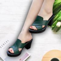 【CW】Comemore Summer 2022 New Womens Sandals and Slippers Thick Heel Mother High-heeled Casual Women Shoes Platform Sandal Footwear