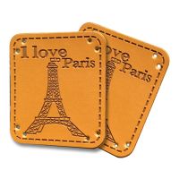 I Love Paris Leather Labels Hand Made Accessories Paris Handmade Leather Tags For Luggage Sewing Label Shoes Diy Craft Supplies Stickers Labels