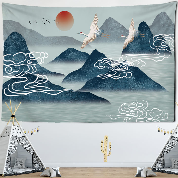 warm-nordic-ins-animal-tapestry-american-home-decoration-hanging-cloth-mural-beach-towel-tapestry-black-and-white-lion-printing-blanket