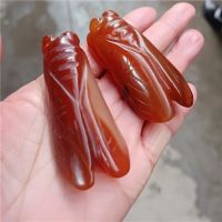 Supply Jewelry Antique Old Red Agate Jade Cicada Pendant Know Jade Pendant Golden Cicada Hand Pieces Jade Pendant Wholesale