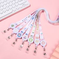 1Pc Cute Retractable Lanyard Badges Holder Women Men Anti-Lost Necklace Lanyard Key Chain Lightweight Hanging Rope Office Supply