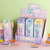 Lele Pencil】ชุดดินสอกดกระต่ายน่ารัก0.5มม. มาพร้อมกับไส้ดินสอการ์ตูนน่ารักดินสอออโตเมติกสำนักงานเครื่องเขียนสำหรับโรงเรียนเกาหลี