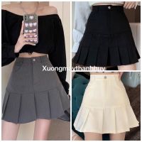 COD ๑ The Monolopy Shop28dfgs8dgs Youthful Front lock pleated skirt tenis skirt-309