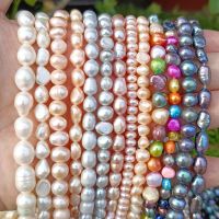 100% Natural Pearl Beads White Pink Freshwater Baroque Pearl Loose Beads for Jewelry Making DIY Bracelet Necklace Accessories Cables