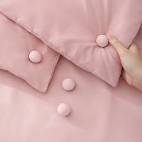 4Pcs Mushroom Quilt Holder Bed Sheet Holder Macaron Non-Slip Quilt Blanket Clip One Key To Unlock Blankets Cover Fastener Clip Bedding Accessories