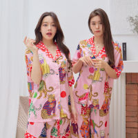 ชุดนอน Muslin pajamas ชุดนอน  ซาติน Silk Satin ผ้านุ่มลื่น ใส่สบาย ( รุ่น N1148,T1148,P1148)