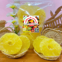 สับปะรดหั่นแว่นอบแห้ง pineapple Dried fruit ผลไม้อบแห้ง เป็นขนม ของกินเล่นติดรถ ติดบ้าน สะอาด อิ่ม สบายท้อง มีวิตตามินซี น้ำตาลน้อย 80 กรัม