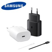 [ดีที่สุด A] จำนวน25W Samsung ที่ชาร์จเร็วสำหรับ Galaxy S22 S21 S20อัลตร้า S10 S9บวกกับอะแดปเตอร์ชาร์จเร็ว USB-C Note20 Lightning 1.2M ชนิด C X1 ✩