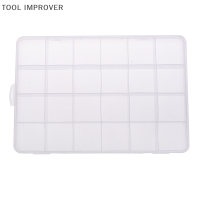 TOOL IMPROVER 24ช่องกล่องพลาสติกกรณีเครื่องประดับลูกปัดเก็บภาชนะ CRAFT Organizer