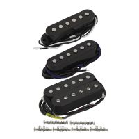 ชุด FLEOR ของ SSH กีตาร์ Humbucker Pickup เซรามิกและสีดำรถกะบะคอยล์เดี่ยวสำหรับชิ้นส่วนกีตาร์ HSS