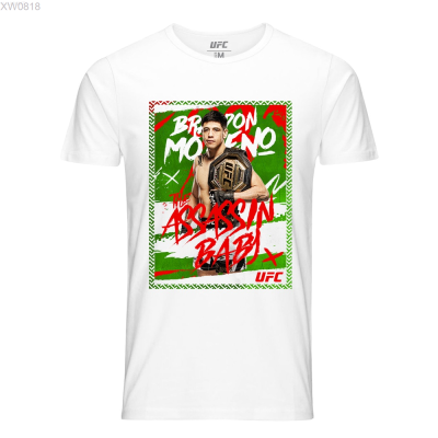 JAMAHAL UFC (สต็อกเพียงพอ) Mens HILL SWEET DREAMS T-shirt - Black Brandon Moreno Paint T-shirt - White คุณภาพสูง size:S-5XL