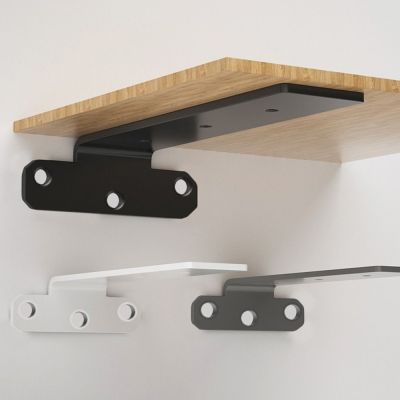 4/6/8Inch Concealed Right Angle Bracket Desk Shelf Furniture Holder Shelf Support Wall Mounted Holder Hardware Home Kitchen