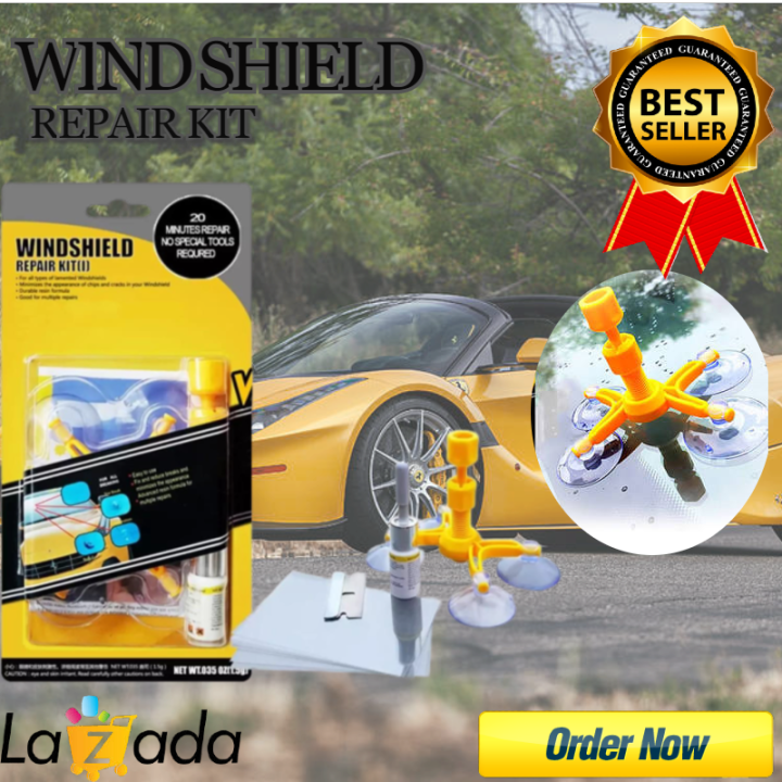 Windshield Repair Kit for Big Crack and Broken Star Chip with Clear