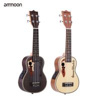 Ammoon อูกูเลเลอะคูสติก Spruce 21 "Ukulele15 Fret 4 Sts กีต้าร์ขนาดเล็กพร้อมปิ๊กอัพ EQ ในตัวเรียนรู้อย่างสนุกสนานดนตรีแสนสนุก