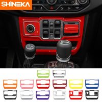 SHINEKA Interior Mouldings for Jeep Wrangler JL 2018 Window Control Panel Decoration Sticker Interior Accessories For jeep JL