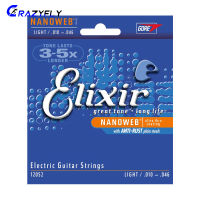 ✆卐 Crazyfly 1 Set Elixir 12052 010-046 Electric Guitar Strings Nanoweb Super Light