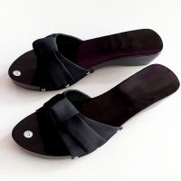 COD ☎♙ ndcn549 HITAM KAYU 3cm Black/3cm Black/3cm Wooden Sandals/Womens Wooden Sandals 3cm