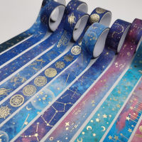 12 pcs/box Starry sky Astrolabe Moon Planet Washi Tape Masking Tape Stationery Journal Washitape Decoration Gold Foil Washi Tape TV Remote Controllers