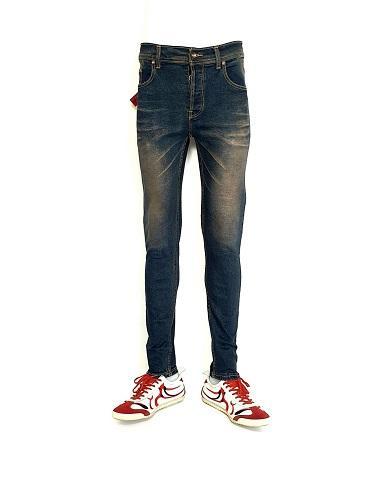 กางเกงยีนส์-กางเกงยีนส์ขายาวผู้ชาย-เดฟยืด-มี-2-แบบ-ขาดกับไม่ขาดเข่า-แบบละ-2-สี-เป้ากระดุม-size-28-36