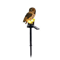 1 Pcs Owl Stake LED-Lawn-Solar-Lamps Outdoor IP66 600MAH Yard Lawn Path Night Lights Christmas Garden Landscape Lighting