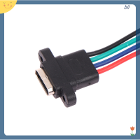 [rBIL] USB 3.1 Connector Type-C 4Pin ลวดเชื่อมหญิงกันน้ำ SOCKET Rubber Ring high current Fast CHARGING PORT