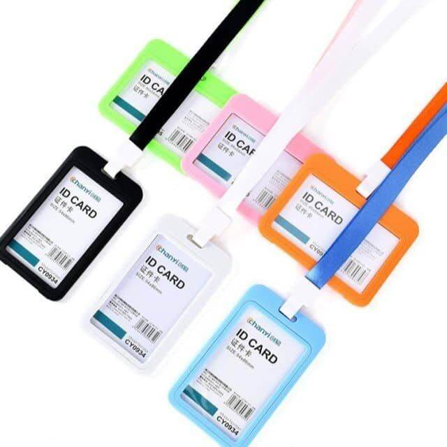 Colored Badge Holder Cover Multipurpose Card Sleeve ID Card Holder