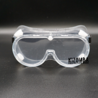 Transparent Protective Safety Eye Glasses Anti-Splash Windproof Glasses แว่นตาป้องกันฝุ่น กันน้ำ กันสารเคมี (สายรัดสีดำ)