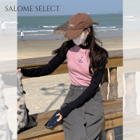 SALOME SELECT เสื้อครอป เสื้อยืด ชุดเซ็ทผู้หญิง เสื้อยืดคอกลม เสื้อยืด ผญสวย ๆ เวอร์ชั่นเกาหลี ผ้าคอตตอน ใส่สบาย เรียบง่าย 2023NEW 36Z230907